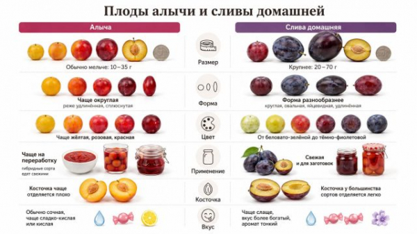 Алыча или слива: что лучше посадить и с чем меньше проблем в средней полосе Алыча или слива: что лучше посадить и с чем меньше проблем в средней полосе