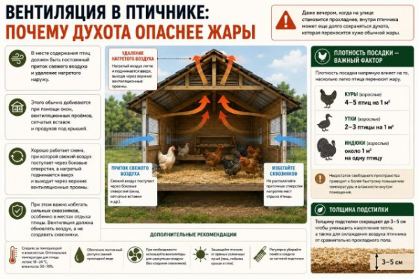 Домашняя птица летом: как защитить кур, уток и индюков от жары Домашняя птица летом: как защитить кур, уток и индюков от жары