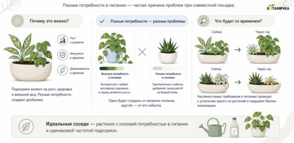 Как посадить несколько комнатных растений в один горшок?