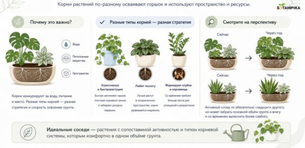 Как посадить несколько комнатных растений в один горшок?