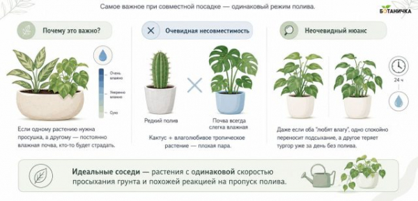 Как посадить несколько комнатных растений в один горшок?