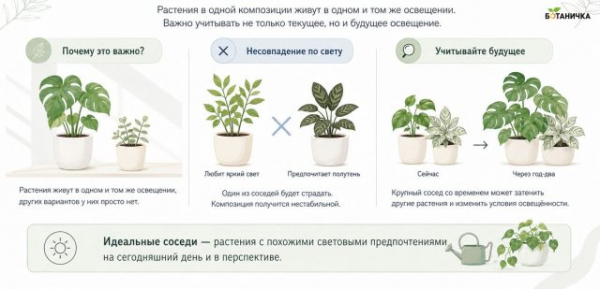 Как посадить несколько комнатных растений в один горшок?