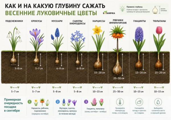 Какие луковичные цветы нужно посадить в сентябре &mdash; секреты и правила