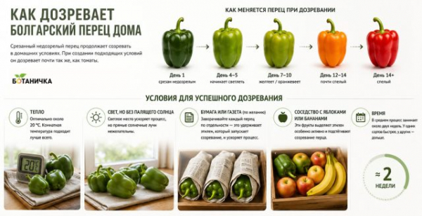Перцы выросли, но не дозревают: ждать, подкормить или уже снимать? Перцы выросли, но не дозревают: ждать, подкормить или уже снимать?